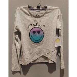 Girls Smiley World Forever Positive Long Sleeve T-Shirt/NWT Size 6X